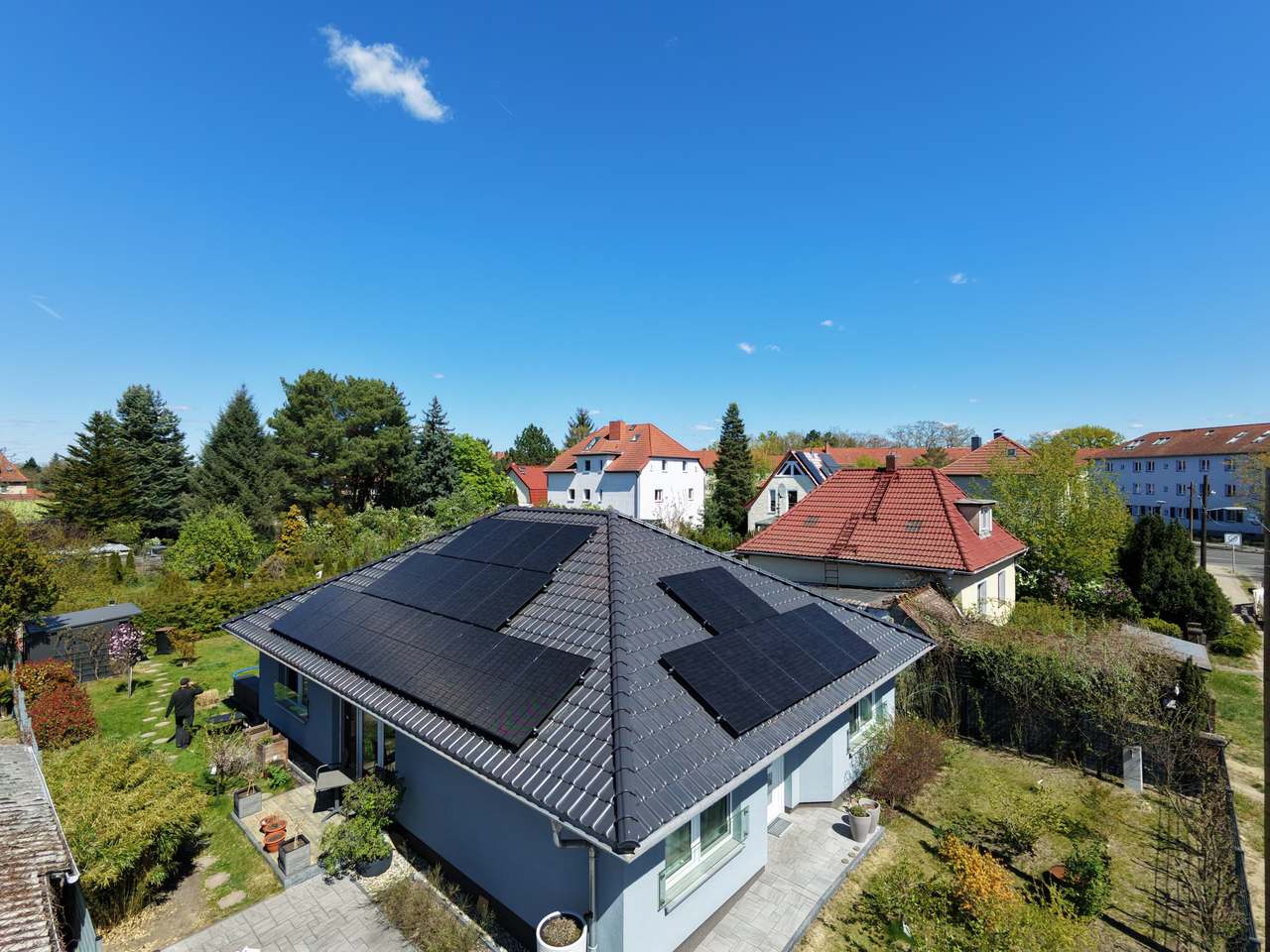 Photovoltaikanlage auf einem Einfamilienhaus